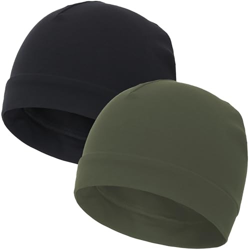 Image of vidsel 100% Cotton Skull Caps Beanie Night Cap Sleep Hats for Men Women | Breathable,Soft,Lightweight Skully Cap,Running Beanie Cycling Helmet Liner,Wicking Head Cover,CPAP Chemo Bald Cap