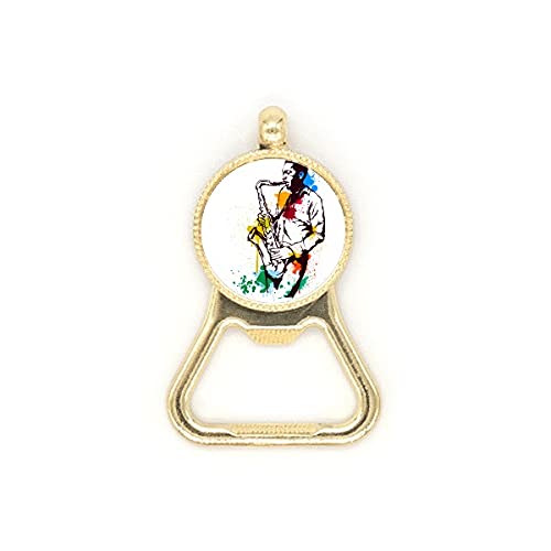 Porte-clés décapsuleur acier inoxydable durable style aquarelle - 2