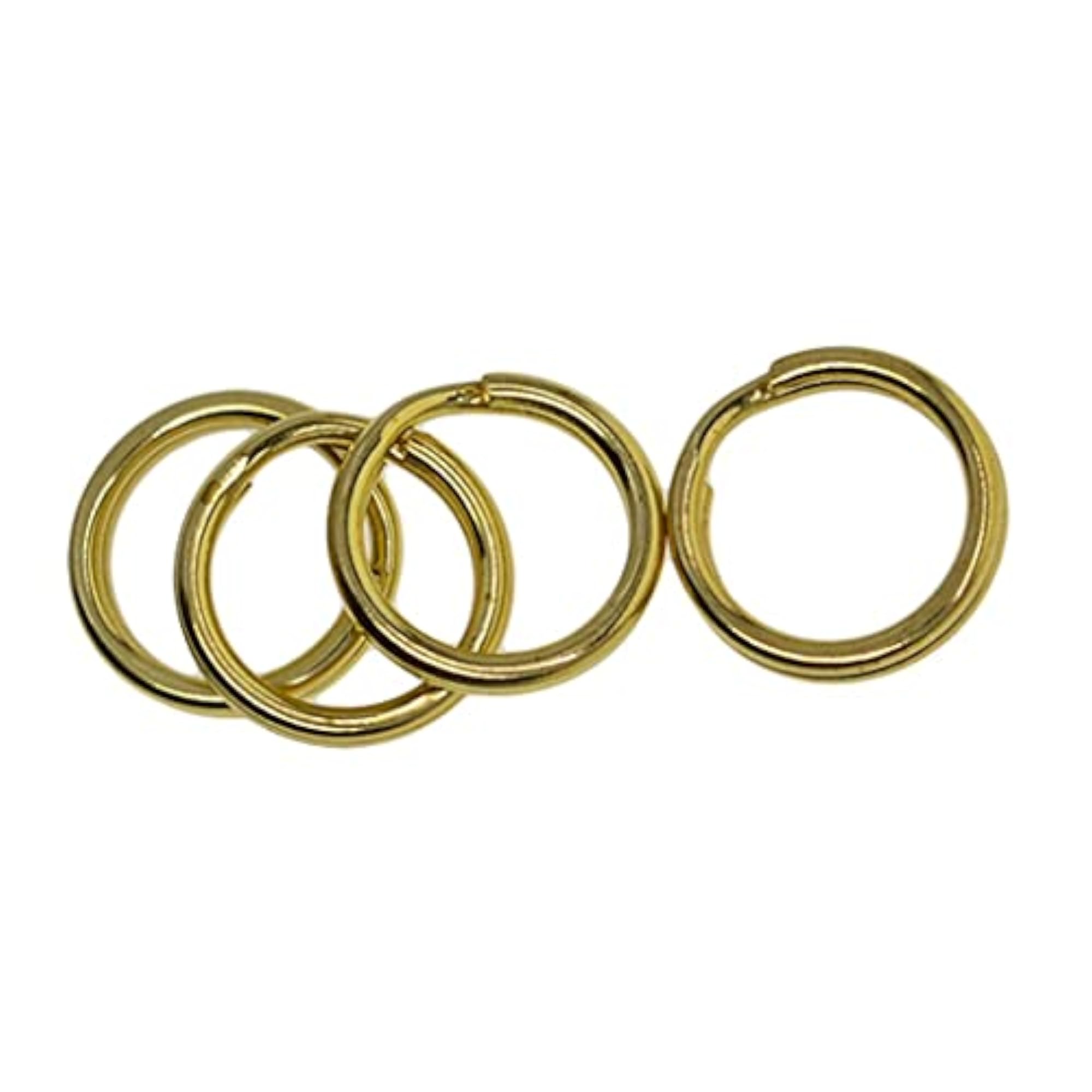 50pcs Solid Brass Round Keychain Split Key Rings