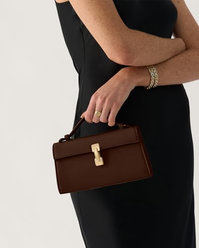 Image of Clutch Purses for Women - Small Purse Top Handle - Evening Bag - Adjustable Crossbody Handbag - Trendy PU Leather