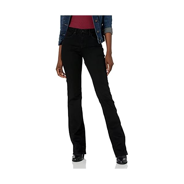 NYDJ-Womens-Marilyn-Straight-Denim-Jeans NYDJ Women's Misses Marilyn Straight Denim Jeans, Black BDM, 8