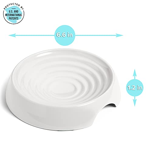 Catguru Cat Bowls, Whisker Stress Free Cat Food Bowl, Reliefs Whisker Fatigue, Wide Cat Bowl, Non Slip Cat Food Bowls, Shallow Cat Dish, Cat Feeding & Watering Supplies (Set Of 2, Marshmallow) #TOP2