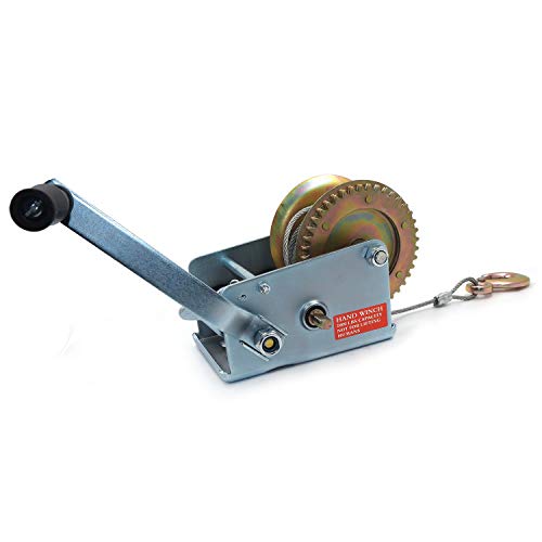 Winche manual dual XKMT 2000 lbs con cable de acero 33 pies miniatura 6