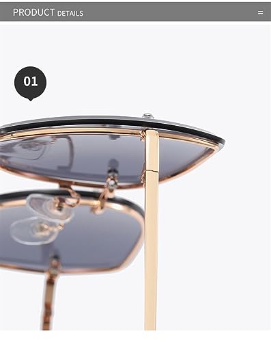 FHKQMLFQ-Woman Fashion Rimless Sunglasses Outdoor Metal UV400 Sunglasses Gift3