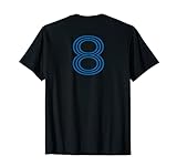 Blue Jersey Number 8 Shirt Sports Gift Apparel