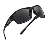 LENTE POLARIZADA - revestimiento de protección 100% UV400, bloquea el 100% de los rayos UVA y UVB dañinos. Las gafas de sol polarizadas reducen los reflejos de las carreteras, el agua, la nieve y otras superficies horizontales.