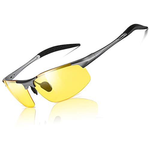 Image of Mens Sports Polarized Sunglasses Driving Metal Frame UV Protection Sunglasses For Men 8177