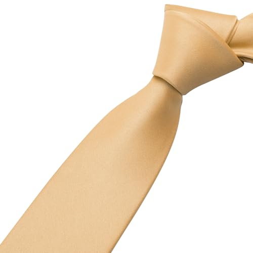 Image of KOOELLE Men's Ties Solid Pure Color Plain Neckties Formal Black Ties For Men