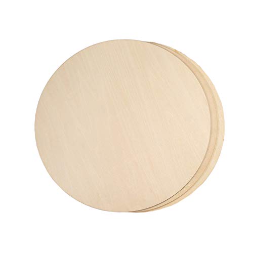 3 Pcs 1/8Ã—12 inch Wood Circles for Door Hangerï¼ŒUnfinished Large Round Wooden blanks discs for crafts wood sign