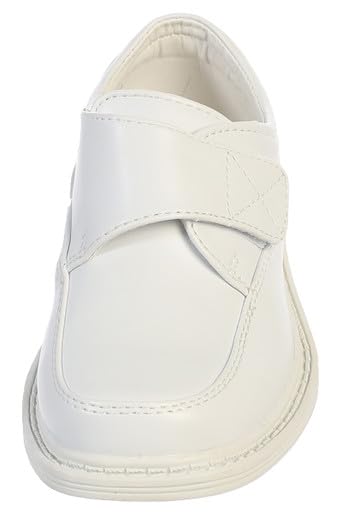 Pink Princess White Boys Dress Shoes - First Communion Slip On Loafers - Blancos Zapatos para Primera Comunión Niños2
