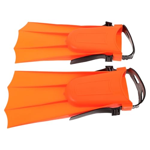 Swim Training Flippers 1 Pair EVA PVC Orange for Kids and Adults miniatura 1
