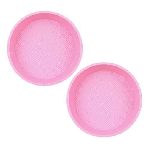 JECOMPRIS 2Pcs Round Cake Silicone Mold Non Stick Baking Pans for Easy Demolding for Home Bakery Use Silicone Bakeware