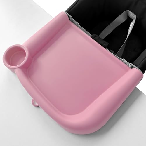 Image of FAILUN Silicone Baby Dining Tray Compatible with Inglesina Fast Table Chair & Other Hook-On High Chairs,Portable Clip-On Fast Table Chair Baby Tray, Dishwasher Safe & BPA Free (Pink)