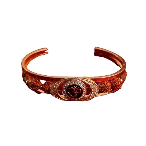 ONE SKY SHOP Om Rudraksha Bracelet, Stylish Metal Wrist Hand Accessories For Men (B0D3B38B5L) Amazon Price History, Amazon Price Tracker
