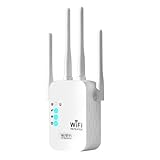Couverture Étendue à 360°: Équipé de 4 antennes externes à gain élevé, cet amplificateur wifi élimine les zones mortes. Il traverse les murs épais pour fournir un signal stable dans toute la maison, du sous-sol au grenier, assurant une connectivité fiable partout