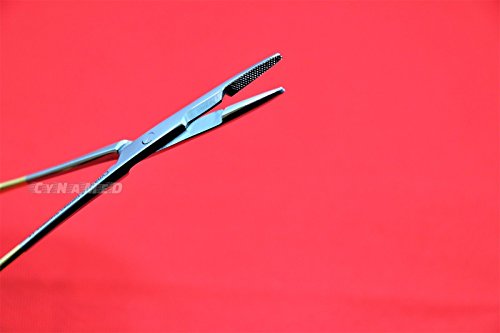 Image of Dental Instrument Olsen Hegar Needle Holder Premium German with Gold Rings Serrated 6.5 inch 16.5cm 1 Piece Cynamed