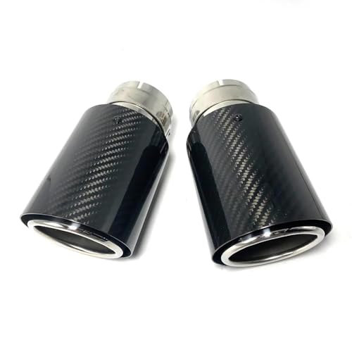 Tubo de escape de coche universal negro con boquilla recta 6