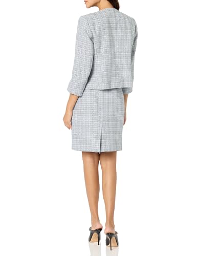 Women's Petite 4 Button Tweed Jacket & Skirt2