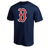 MLB Boys Youth 8-20 Official Primary Logo Team T-Shirt (Boston Red Sox, Large)