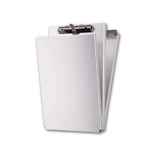 Summit Tools Dual Storage Aluminum Clipboard - 8.5 in. x 12 in. Letter Size Document Holder with Self Locking Latch, Form Clip, 2 Storage Compartment [1-Pack]