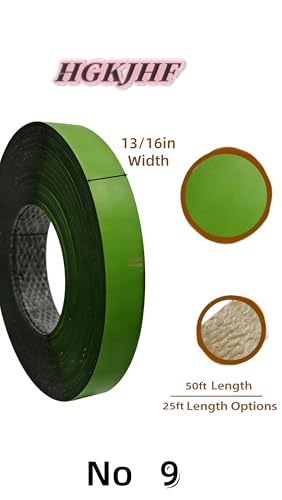 Image of HGKJHFmelamine Edging Tape. 13 /16in*50ft,pre Coated with hot melt Adhesive Flexible Veneer Edge Edging, Used for Cabinet and Furniture Maintenance (No9-green, 13 /16in*50ft)