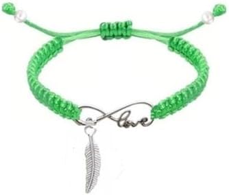 Handmade Braided Thread Bracelet Stainless Steel Infinity Love Charm With Different shapes