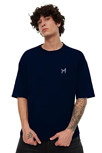 Image of Solid Baggy & Dropshoulder Oversized T-Shirt for Men