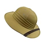EverJoy Party Adult British Colonial Pith Helmet - Ideal for Jungle Safaris, Zoo Keeper, Explorer Guide, and Halloween Costume Accessories