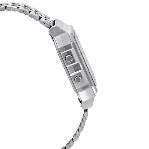Image of Casio Unisex Vintage A500WA-1DF Black Digital Dial Silver Stainless Steel Band D133