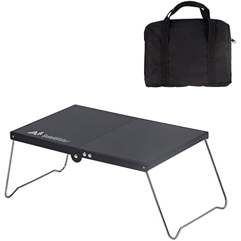 SoloWilder Mini Camping Table Folding Beach Table Outdoor Ultralight Backpacking Table Higher Leg Cover
