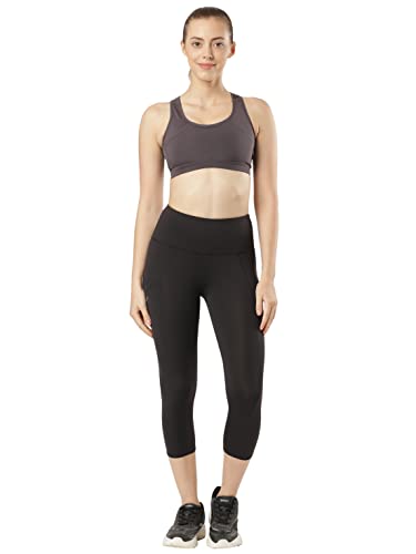 Image of Jockey MI03 Women's Wirefree Padded Polyester Elastane Stretch Printed Full Coverage Racer Back Styling Sports Bra with Stay Dry Treatment