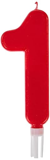 Dekora - Vela de Cumpleaños Gigantes Número 1 de Color Rojo | Ya disponible en tu tienda friki favorita! En mundofriki.es!