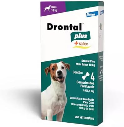 Drontal Plus 2 Comprimidos Vermicida e Giardicida Para Cães de 10...
