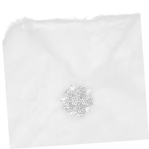 Winter Warmth Girls Faux Fur Shawl Comfortable Wrap for Little Girls Decorative Design3