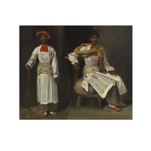 Eugène Delacroix sur toile 70x85cm sans cadre pour salon
