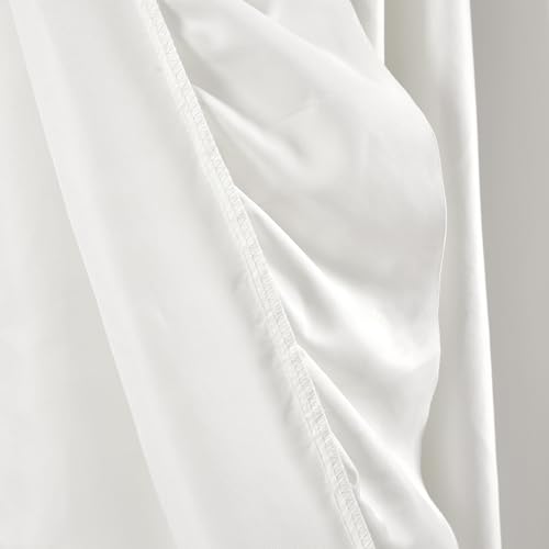 Lush Decor Reyna Ruffle Window Curtain Panel Set, Pair, 54" W x 120" L, White - Flowy Curtain Set - Romantic Ruffle Curtains for Bedroom, Living room, or Dining Room - Farmhouse & Cottage Home Decor - Image 3