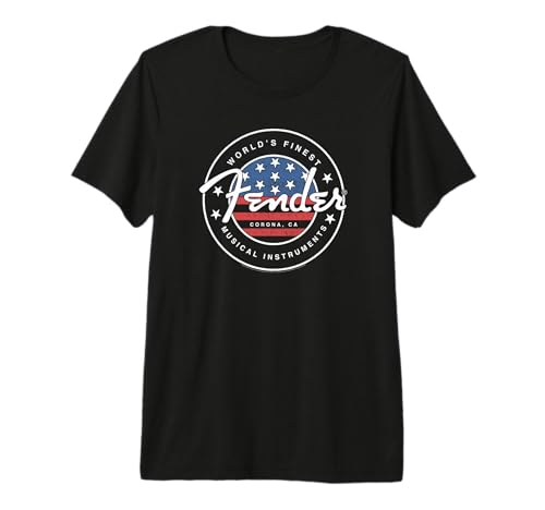 Fender American Flag Circle Stamp Logo Premium Tri-blend T-Shirt - image 1
