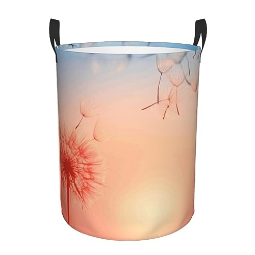 Cestos Para La Colada El Atardecer Del Diente De León Cesto De Ropa Sucia Juguetes Cubo Para Ropa Ligero Laundry Basket Para Dormitorio Apartamento Lavandería 40X50Cm