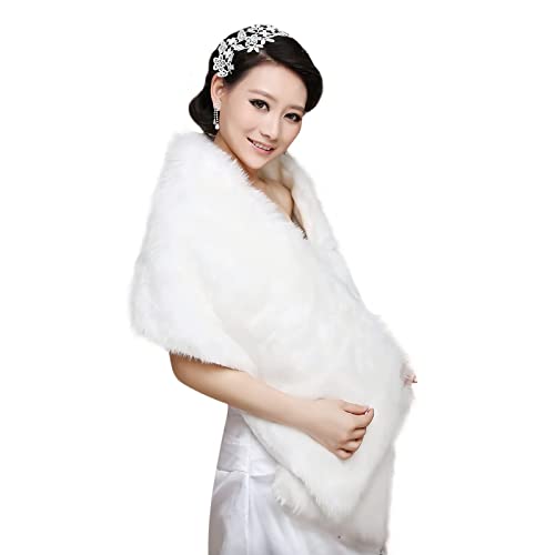Womens Faux Fur Shawl for Wedding Bridal Faux Fur Shawl Wedding Shawl Wrap Cape Evening Party Wrap Opera Cloak Cape3