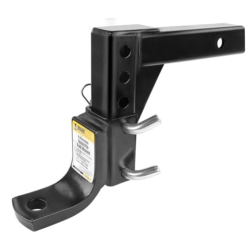 MaxxHaul 70067 Trailer Hitch - 8-Position Adjustable Ball Mount Tow Hitch - 5000 lbs. GTW Capacity , Black