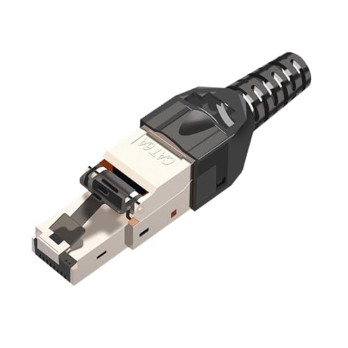 RJ45 CAT8 Cat7 CAT6A Connector RJ45 Terminated 10Gbps(1PCS,Red)