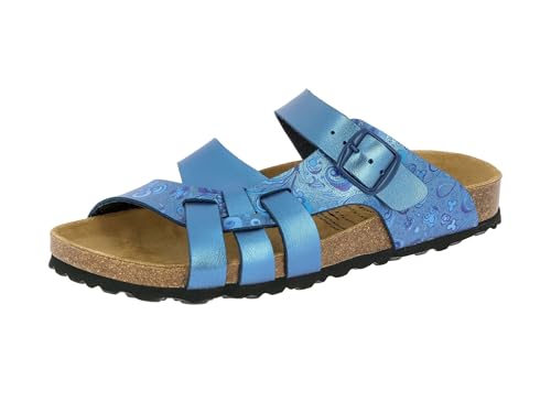 Lico Damen Bioline Flora Hausschuh, Blau, 40 EU