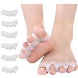 Separador Dedos Pie silicona Gel [6 Piezas, 3 Pares] Separador Dedos Correctos Restaurar Dedos Pie, Tratamiento Juanetes y Superposición Corrección Para Pies Un tamaño Para todos