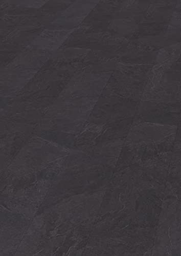 Egger Designboden GreenTec EHD034 Jura Schiefer anthrazit (7,5mm, 2,542m²) | authentische Steinoptik | Einfache Verlegung durch CLIC It System | Robust & strapazierfähig, grau