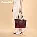Montana West Tote Bags for Women Medium Top Handle Satchel Purses Large Shoulder Handbag Hobo Bags Burgundy Red MWC-323BDY