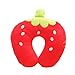 Coussin en forme de U en peluche - Portable - Pour l'extérieur - Pour voyage en avion, voiture, train, anime (fraise)