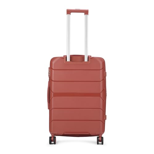 Image of VIP Pristine Hardsided 8 Wheel Polypropylene (Pp) Spinner Suitcase With Large Expander,Combination Lock And 5 Years International Warranty (Deep Red, (Cabin+Medium+Large)), 60 Cm