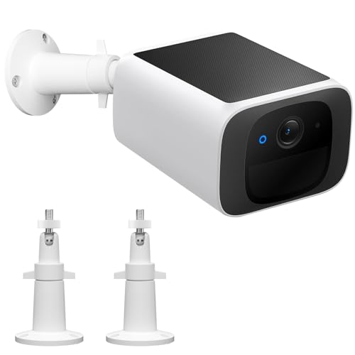 2 Pack Wall Mount Holder Compatible with eufyCam 2C/2C Pro, 2/2 Pro, 3C/S300, 3/S330,SoloCam S220/C210, 360°Rotation Security Bracket with 1/4 Screw Thread, Camera Not Included (White) - UYODM UYODM