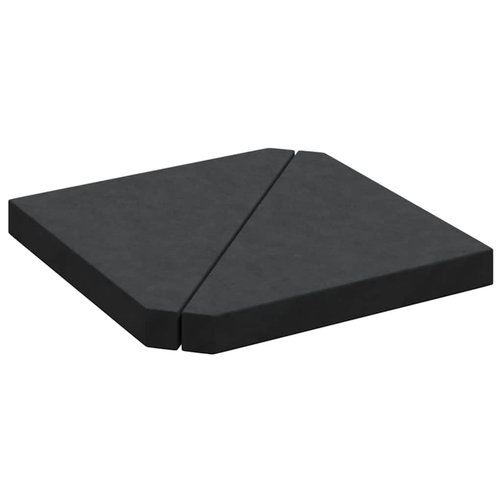 Vidaxl Black Umbrella Weight Plates 2 Pcs Granite Triangular 14 Kg, Umbrella Base Weight, Base Weight, Umbrella Base, Parasol Plate, Granite Plate