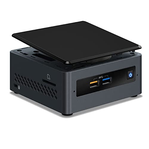 Intel Captronic Mini PC Nuc Dual-Core Turbo 2X 2.70GHz, 128 GB SSD, 8 GB DDR4, UHD 600 Grafik, 4K Auflösung, WLAN, Bluetooth, USB3.0, 2X HDMI, Windows 10 Pro, Komplett-PC